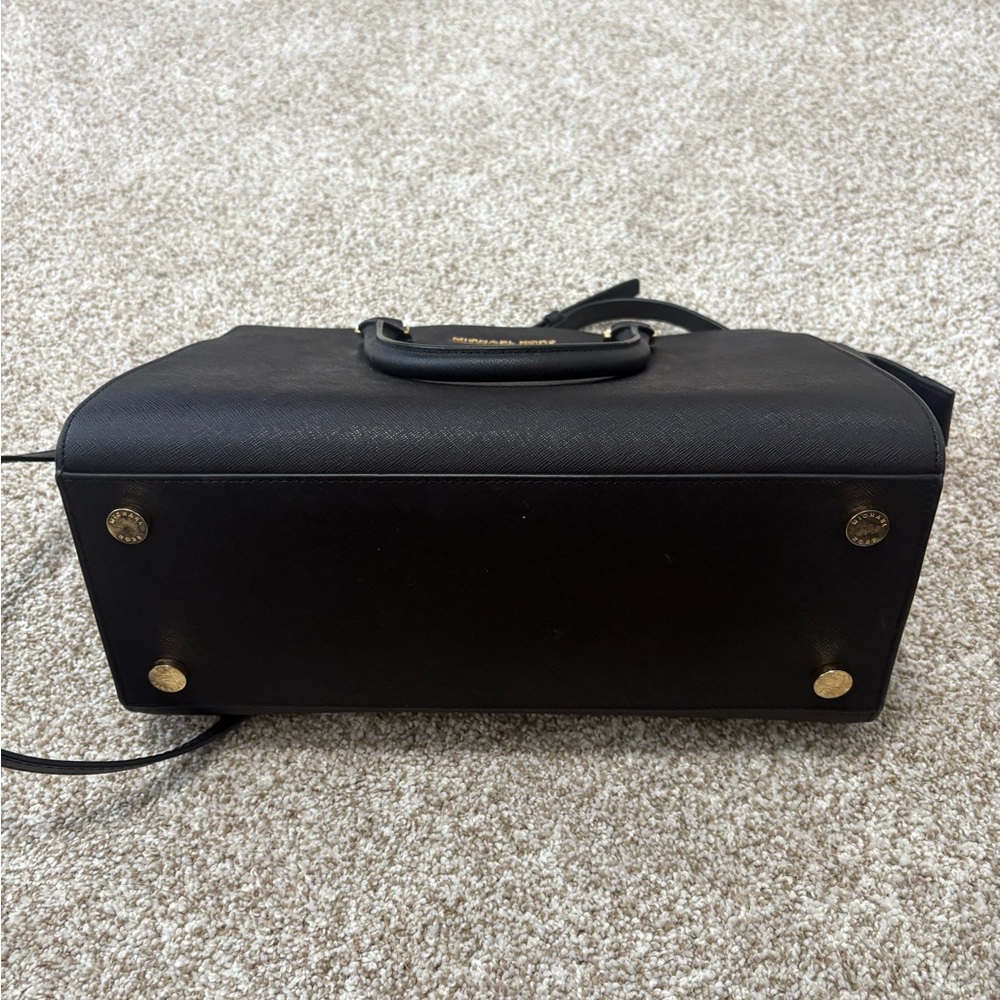 Michael Kors Selma Satchel Bag in Black Saffiano Leather - Picture 7 of 7